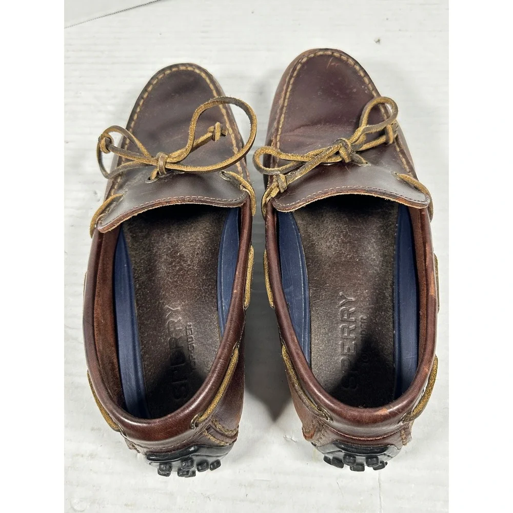 Sperry Top-Sider Mens Dark Brown Leather Driving Loafers STS17881 Size‎ 10.5 M